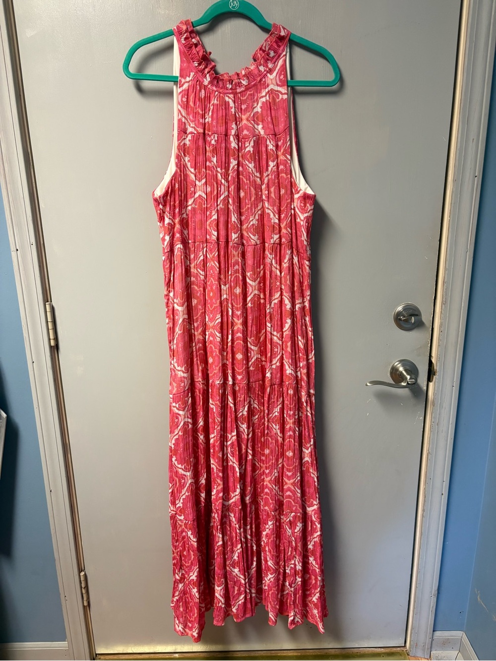 Sleeveless Pink Patterned Maxi Dress - Indigo Soul size 2X - new